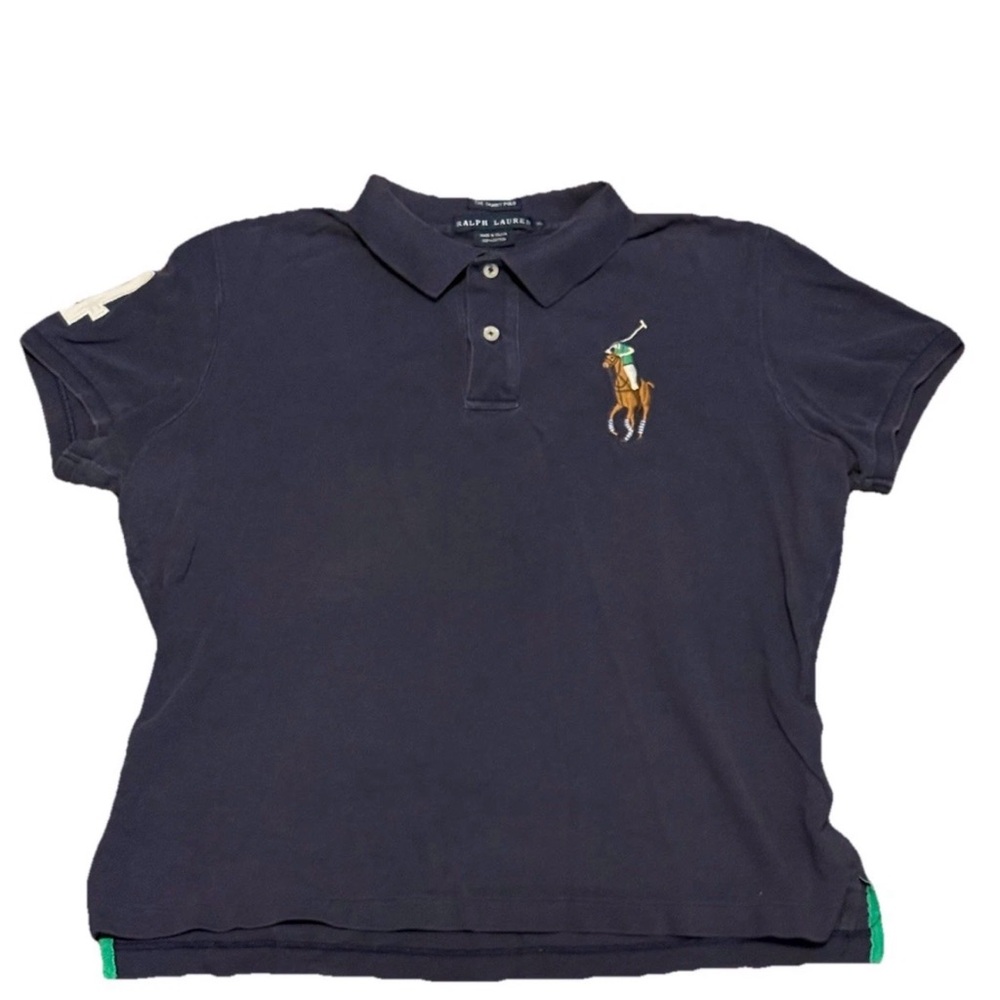 Polo Ralph Lauren | Women’s XL Skinny Fit Blue Big Pony Polo Shirt